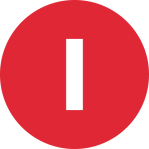 Czerwona litera I